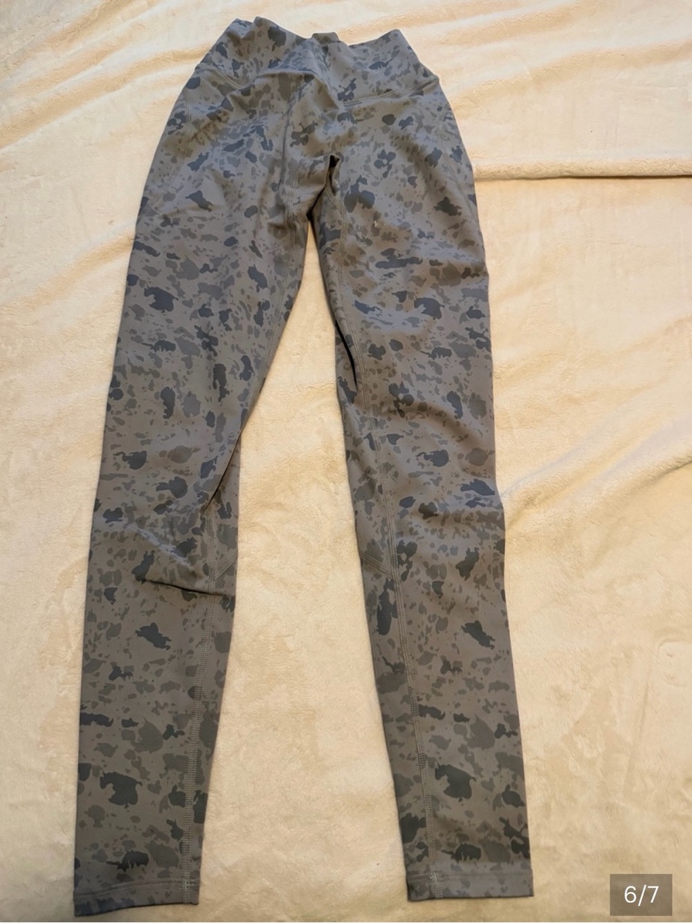 Alphalete Surface Power Leggings - Pebble Print Grey